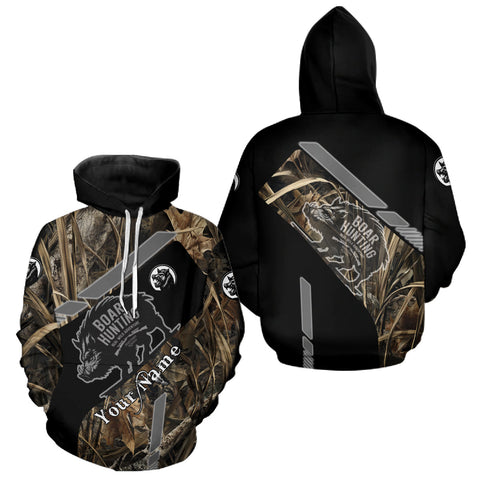 Maxcorners Boar Hunting Camouflage Custom Name Shirts, Personalized Boar Hunting Clothes, Hunting Gifts LM0210