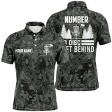 Maxcorners Retro Grey Camo Disc Golf Mens Polo Shirts Custom Camouflage Disc Golf Shirts For Men Golf Gifts MT0510