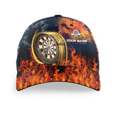 Maxcorners Darts Water & Fire Lightning Thunder Personalized Name 3D Cap