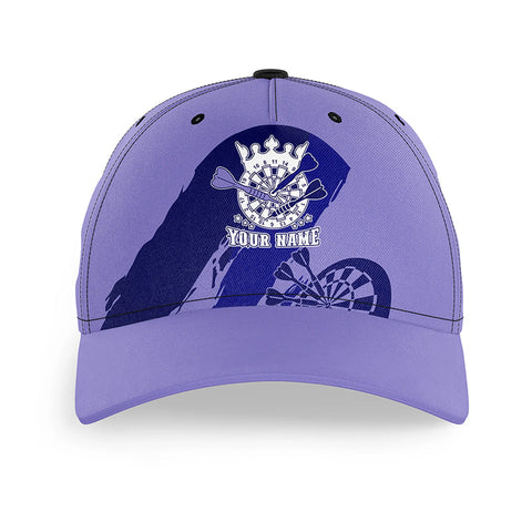 Maxcorners Darts Navy Purple Personalized Name 3D Cap