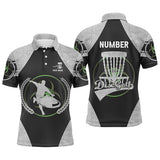 Maxcorners Custom Name And Number Mens Disc Golf Polo Shirts Personalized Cool Golf Gifts For Men MT0510