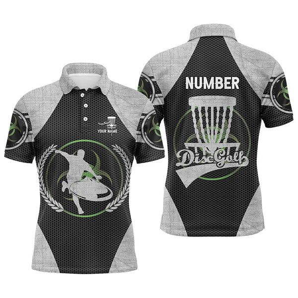 Maxcorners Custom Name And Number Mens Disc Golf Polo Shirts Personalized Cool Golf Gifts For Men MT0510