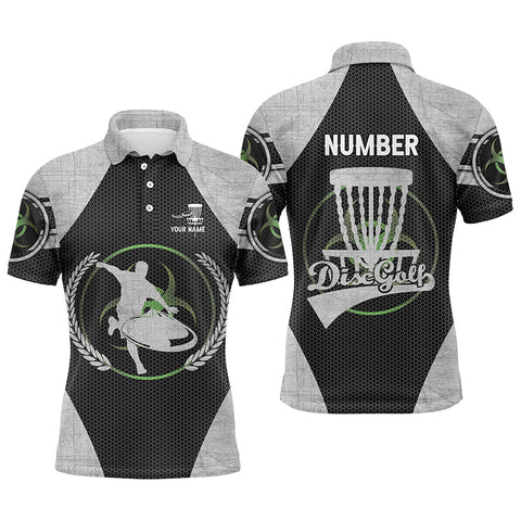 Maxcorners Custom Name And Number Mens Disc Golf Polo Shirts Personalized Cool Golf Gifts For Men MT0510