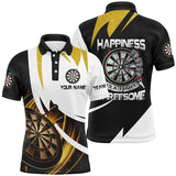 Max Corners Happiness Is A Tight Customized Name 3D Darts Polo Shirt For Men