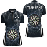 Maxcorners Navy Blue Thunder Lightning Darts Polo Shirts Custom Dart Shirts For Women Dart Jerseys