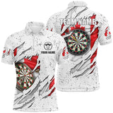 MaxCorners Dart Canada Flag Grunge  Customized Name And Team Name 3D Polo Shirt For Men