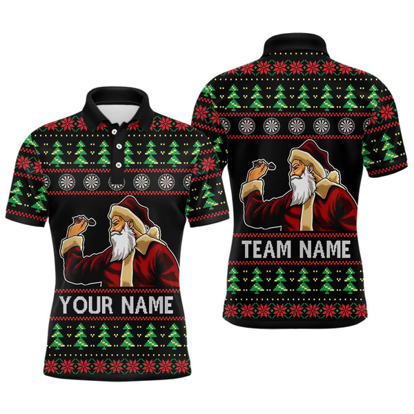 Maxcorners Personalized Darts Santa Christmas Darts Polo Shirt