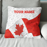 Personalized Canadian Flag 8 Ball Billiard Pillow Custom Billiards Gifts