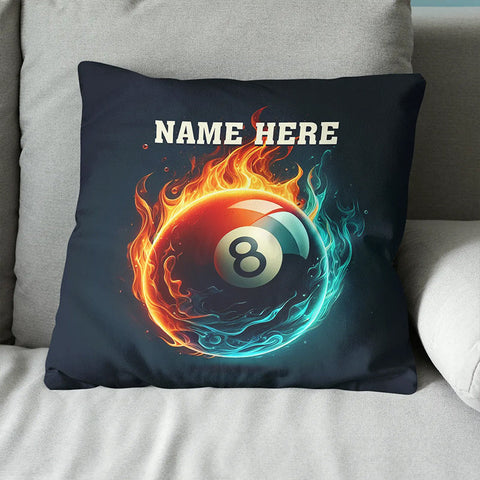 Maxcorners Personalized Fire And Water 8 Ball Billiard Pillow