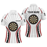 Personalized White Mens Darts Polo Shirts