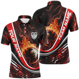 Maxcorners 8 Ball Pool On Fire Billiard Pool Team Jerseys Polo & 1/4 Zip