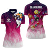 MaxCorners Billiard Pool Player 8 Ball Customized Name, Team Name 3D Polo Shirt For Women