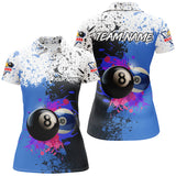 Maxcorners Personalized Billiard 8 Ball & 10 Ball Grunge Style Custom Shirt, Billiard Attire Jerseys