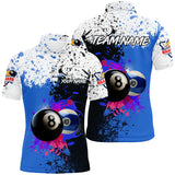 Maxcorners Personalized Billiard 8 Ball & 10 Ball Grunge Style Custom Shirt, Billiard Attire Jerseys