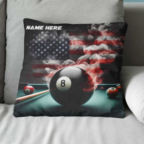 Maxcorners Customized Patriotic US Flag Billiard Pillows