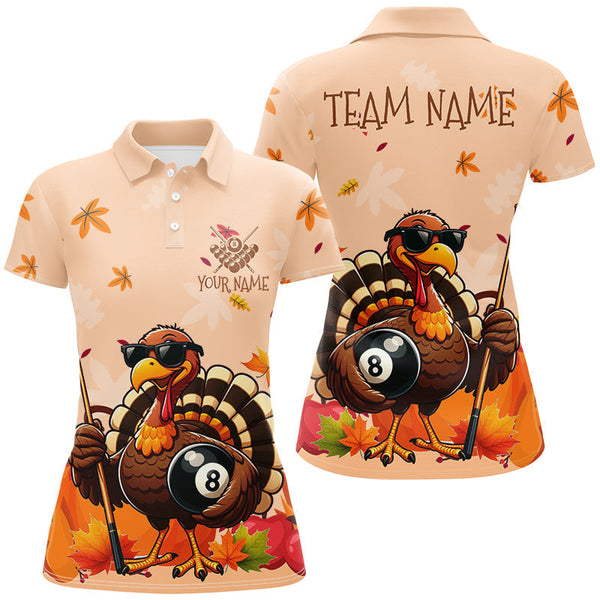 Maxcorners Orange Funny Turkey Bowling Jersey Customized Name, Team Name 3D Shirt