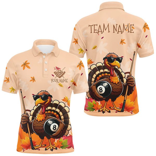 Maxcorners Orange Funny Turkey Bowling Jersey Customized Name, Team Name 3D Shirt