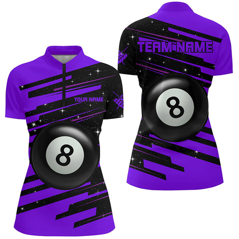 Maxcorners Purple 8 Ball Pool Billiard Jerseys Women