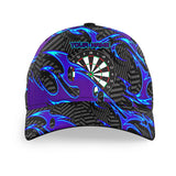 MaxcornersBlack Purple Blue Dartboards Darts Hats Gifts For Dart Player Custom Name 3D Baseball Darts Caps