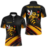 Maxcorners Custom Dart Jerseys Yellow Black Funny Bee Dart Shirts With Pocket For Men