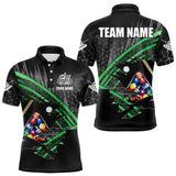 Maxcorners Personalized Billiard Shirts For Men Custom Billiard Pool Ball Jerseys, Billiard Team Shirt | Green