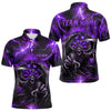 Maxcorners Personalized Purple Death Skeleton Custom Thunder Lightning Men Dart Shirts, 3D Darts Team Jerseys