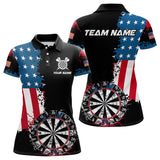 Maxcorners Personalized Grunge Dartboard American Flag Darts Shirts For Men, Patriotic Us Flag Dart Jerseys LM0803