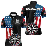 Maxcorners Personalized Grunge Dartboard American Flag Darts Shirts For Men, Patriotic Us Flag Dart Jerseys LM0803