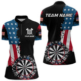Maxcorners Personalized Grunge Dartboard American Flag Darts Shirts For Men, Patriotic Us Flag Dart Jerseys LM0803