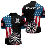 Maxcorners Personalized Grunge Dartboard American Flag Darts Shirts For Men, Patriotic Us Flag Dart Jerseys LM0803