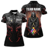 Maxcorners Personalized 9 Ball Tribal Billiard Shirts For Men Custom Grim Reaper 9 Ball Pool Team Jerseys LM2206