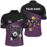 Maxcorners Purple Give Me A Shoot Billiard Jersey Customized Name, Team Name 3D Shirt