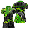 Maxcorners Personalized Black And Green 8 Ball Billiards Pool Shirts For Men Custom Billiard Team Jerseys LM2206