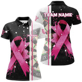 Maxcorners Pink Ribbon Breast Cancer Darts Jersey Customized Name, Team Name 3D Polo Shirt