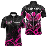 Maxcorners Personalized Pink Black Darts Arrow Wings Dart Shirts For Men Custom Dart Jerseys Team Outfit