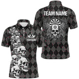 Maxcorners  Wings And Skull  Darts Jersey Customized Name 3D Shirt