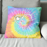 Colorful Tie Dye Billiard Pillow Custom Name Throw Pillow Billiard Gifts