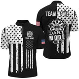 Maxcorners Funny Darts Mode On Custom Black White American Flag Darts Shirts, Patriotic Darts Jerseys