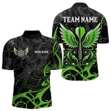 Maxcorners Personalized Black Green Darts Arrow Wings Dart Shirts Custom Dart Jerseys Team Outfit