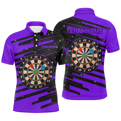 Personalized Purple Darts Board Darts Jerseys Polo Shirts