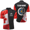 Maxcorners Personalized Retro Canada Flag Archery Shirts For Men Custom Patriotic Archery Jersey For Archer