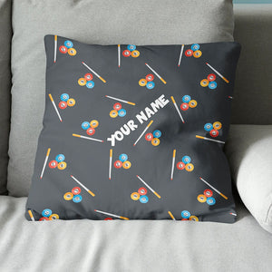 Personalized Billiard Pattern Full Printing Throw Pillow, Billiard Gifts