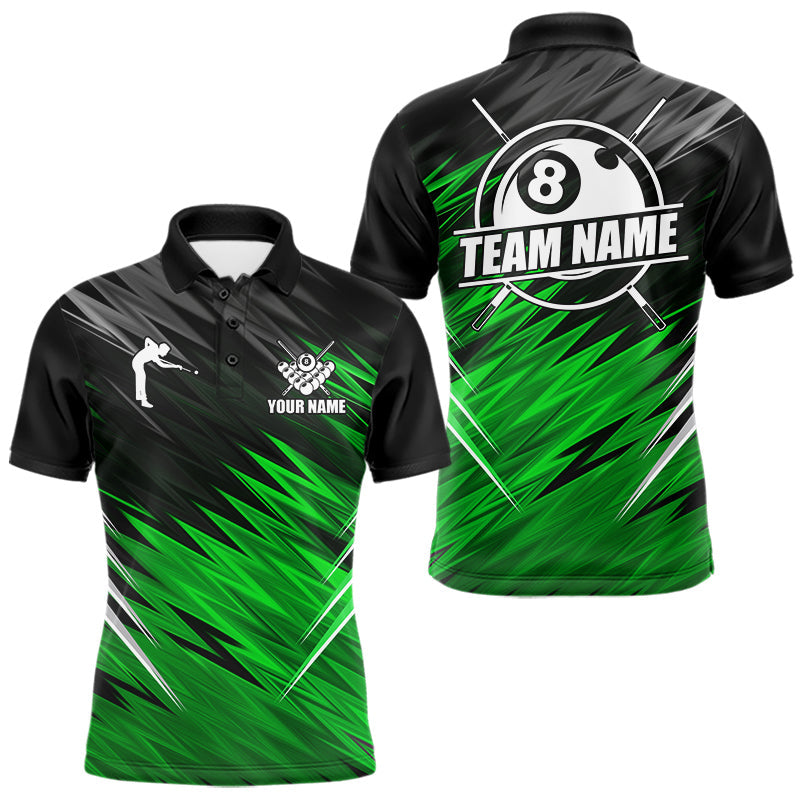 Maxcorners Black And Purple 8 Ball Billiard Pool Shirts For Men Custom Billiard League Shirt, Pool Team Jersey