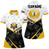 Maxcorners 9 Ball Pool Billiard Jerseys Custom 3D For Men Polo Shirts, 9 Ball Team League Billiard Shirts