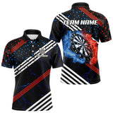 Maxcorners Personalized Blue And Red Darts Line And Dotted Design Dart Shirts For Men Lightning Dart Jerseys