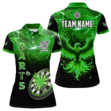 Maxcorners Personalized Lightning Thunder Custom Flaming Phoenix Dart Shirts Dart Jerseys |Green