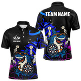 Maxcorners Funny Shark Darts Shirt For Women – Custom Dart Team Jersey | Polo & Quarter Zip Darts Shirt Style