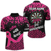 Maxcorners Aim With Heart Hope For Women Awareness Custom Dart Shirt Breast Cancer Pink Ribbon Darts Jersey
