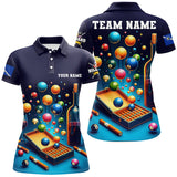 Maxcorners Personalized Billiard Games Las Vegas Flag Men Polo Shirts, Pool Balls Team League Billiard Shirts