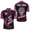 Maxcorners Aim With Heart Pink Ribbon Darts Shirt For Men Custom Breast Cancer Awareness Darts Jersey LM2707